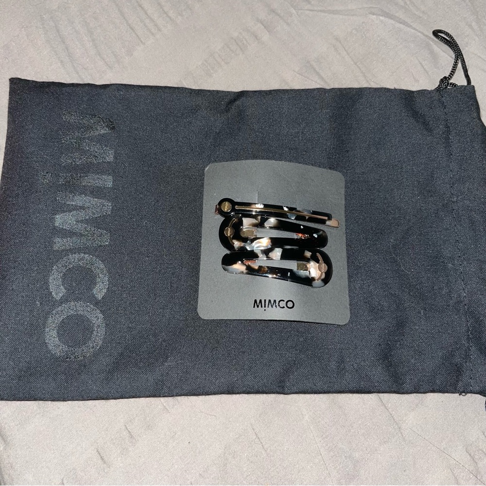 Mimco Hair Clip Set (3-piece) Black Pearl - Picture 2 of 3